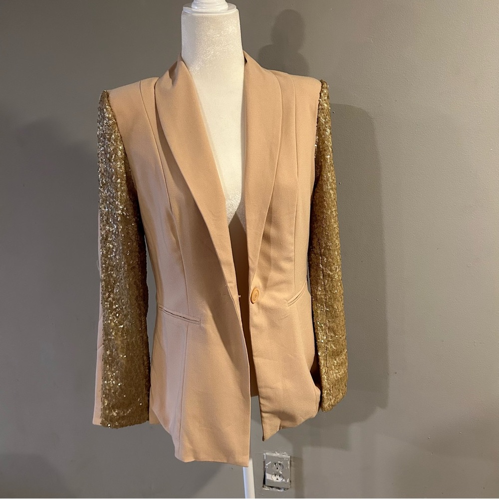 NWT Cecico lined Sequined Blazer Jacket Size Medium
